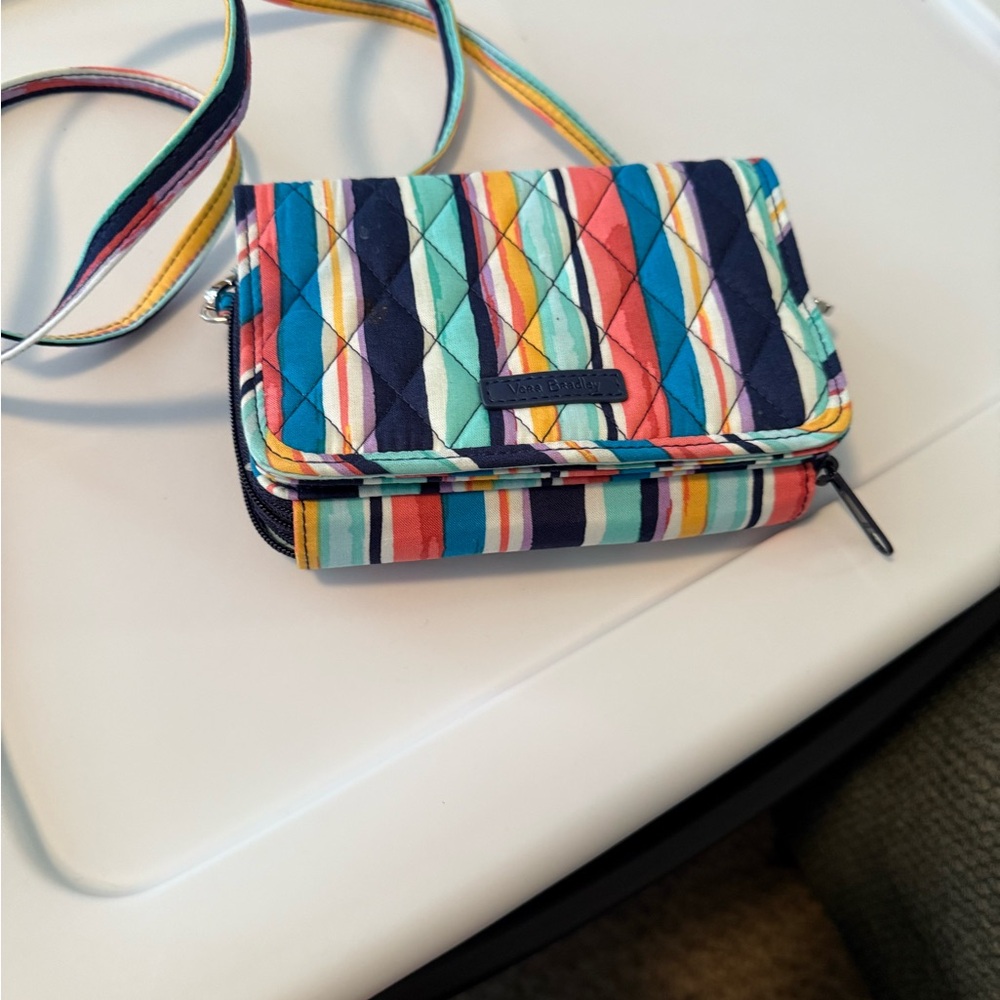 Vera Bradley Striped Multicolor Quilted Crossbody Bag